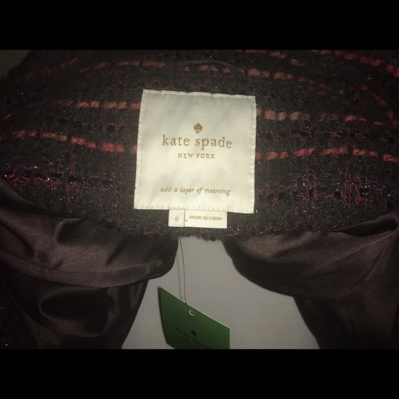 Kate Spade tweed Trench Coat - Picture 6 of 8